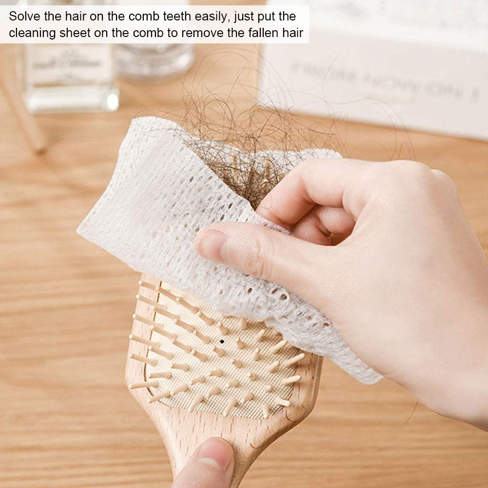 50pcs Comb Cleaning Net – Protective Hair Brush Cleaning Sheets for Easy Hair Removal – Non-Woven Fabric for Flexibility – Ideal for Hair and Pet Fur Cleaning