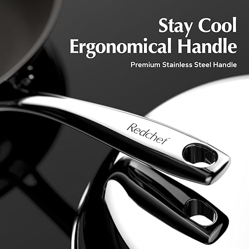 Miniatura 6 de Sartén antiadherente, sartén de titanio de 11.5 pulgadas, sartén de cerámica saludable, sartén no tóxica, sin PFAS PFOA y PTFE, apta para