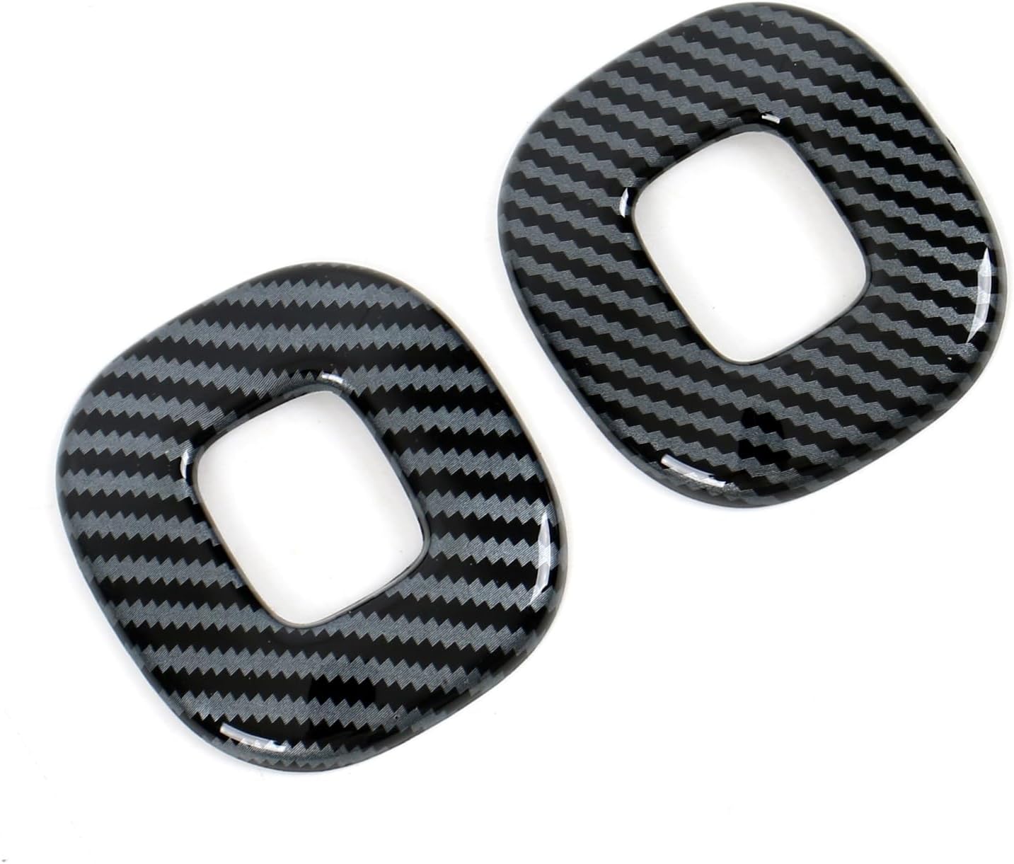 for Dodge Ram 1500 TRX 2021-2023 Carbon Fiber Black Rear Reading Light Cover Trim 2pcs Car Accessories