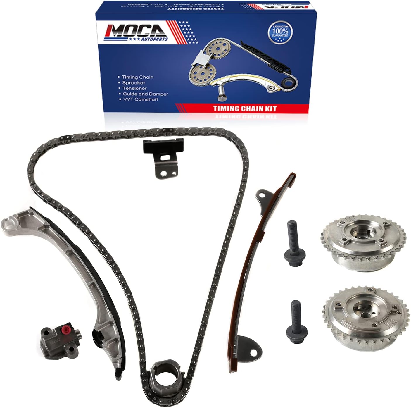 MOCA Timing Chain Kit with Cam Phaser Sprockets for 2010