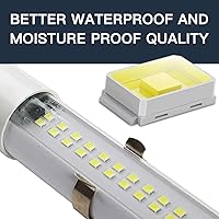 Vista 8 de MEIHONG Solar Powered Shop Light with Dusk to Dawn Sensor, IP65 Waterproof Outdoor Shop Light, Solar Indoor Lights with Timer & Remote for Garage