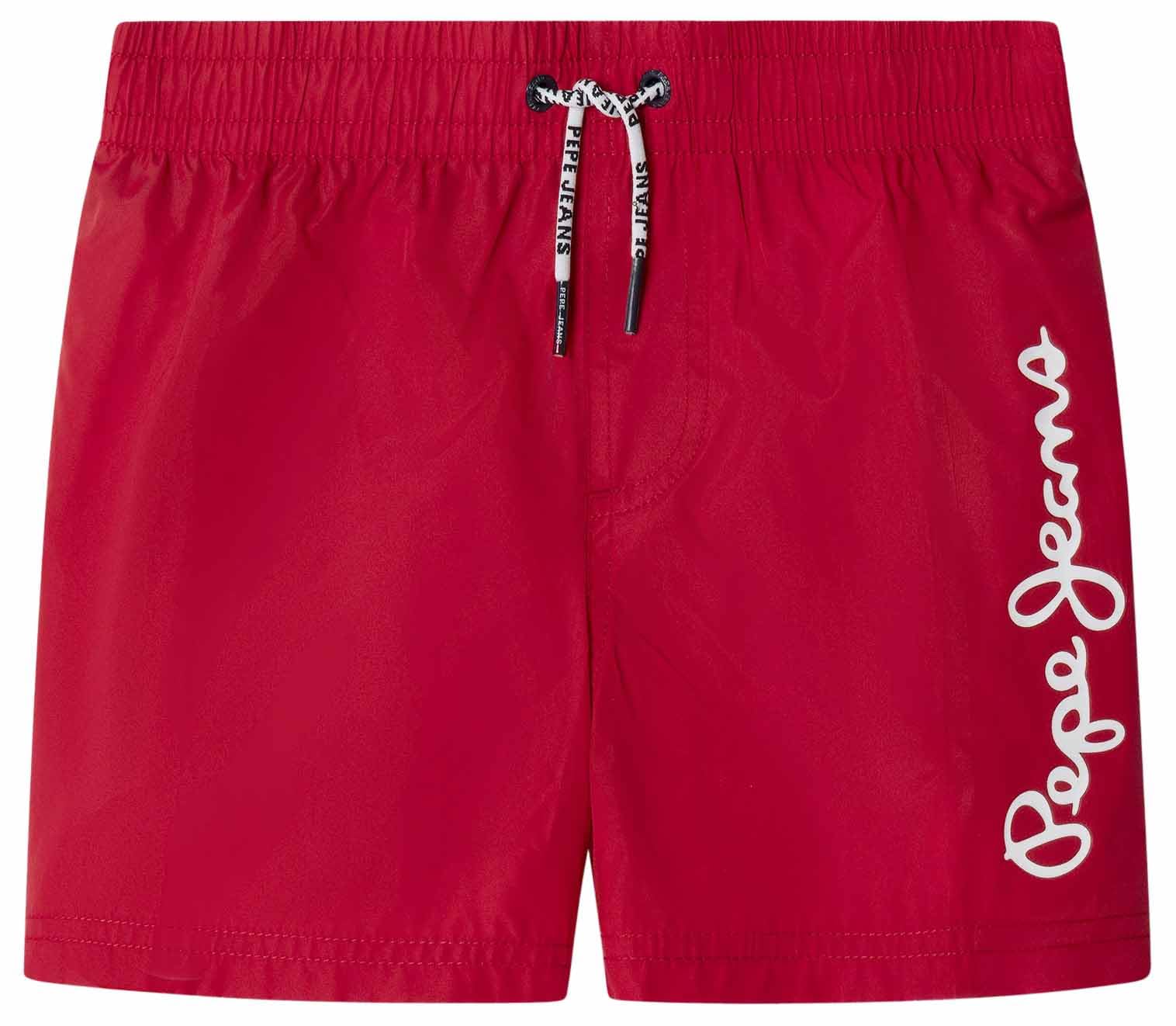 Pepe Jeans Boys Red (Royal Red) 'S Logo Swimshort Shorts, 14 Years