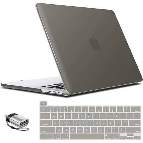 IBENZER Compatible with 2025 2024 M2 MacBook Pro 13 Inch Case 2025-2016 M1 A2338 A2289 A2251 A2159 A1989 A1706 A1708, Hard Shell Case&Keyboard Cover&Type C for Mac Pro 13,Gray,T13GY+1TC