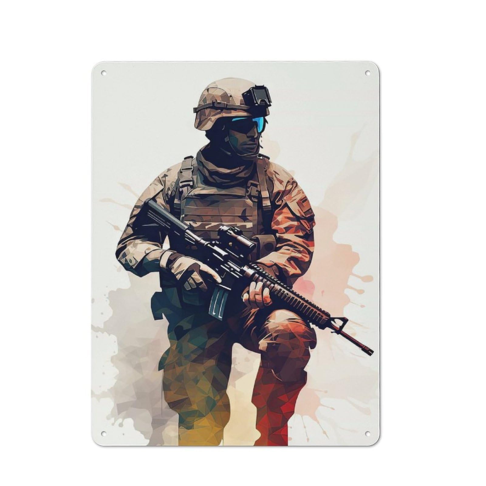 Smart The Soldier Office Metal Sign 40x30cm, Study Room Decor for Home Office, Reading Corner Or Bedroom