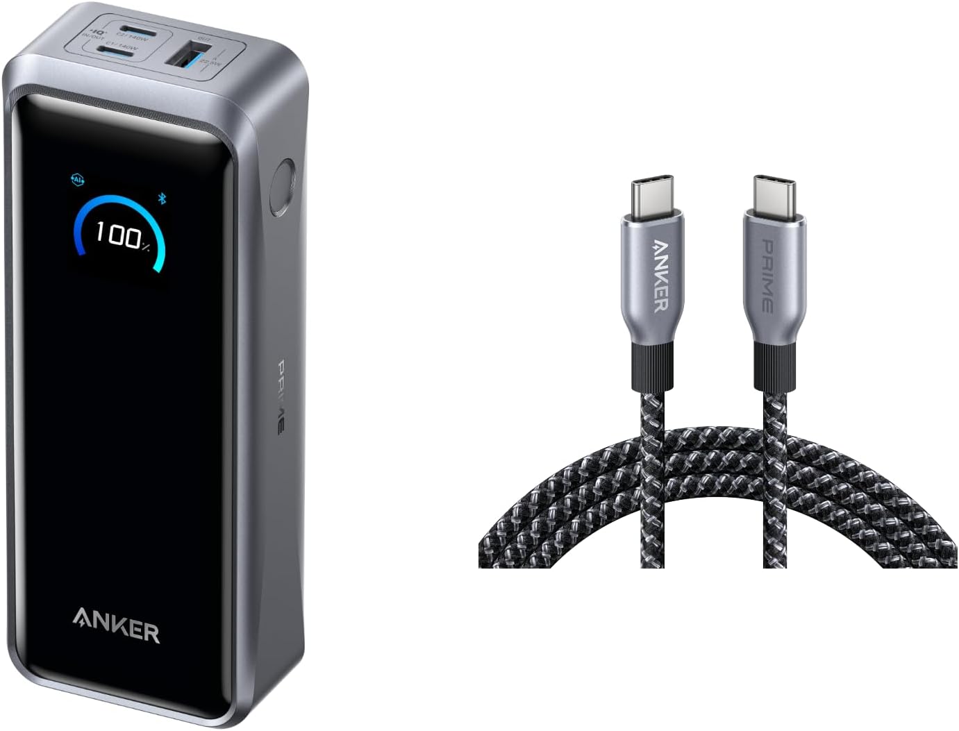 Anker Prime Power Bank & USB C to USB C Cable (Bundle)
