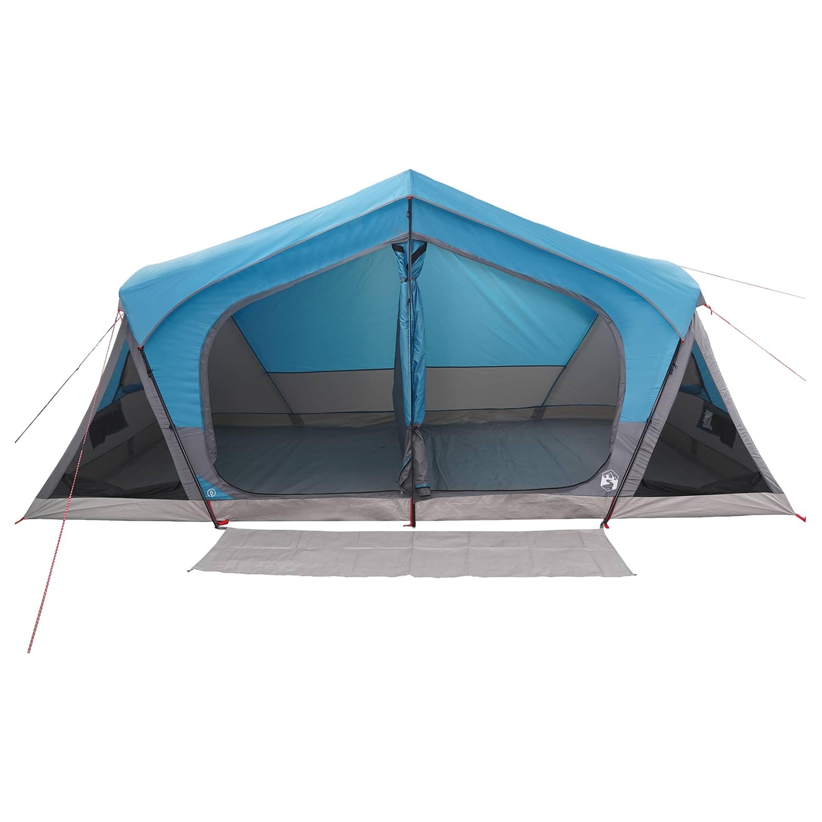 Namiot domkowy niebieski 480 x 273 x 205 cm z poliestru i stali, z stelażem, na kemping, plażę, w podróży, odporny na warunki atmosferyczne