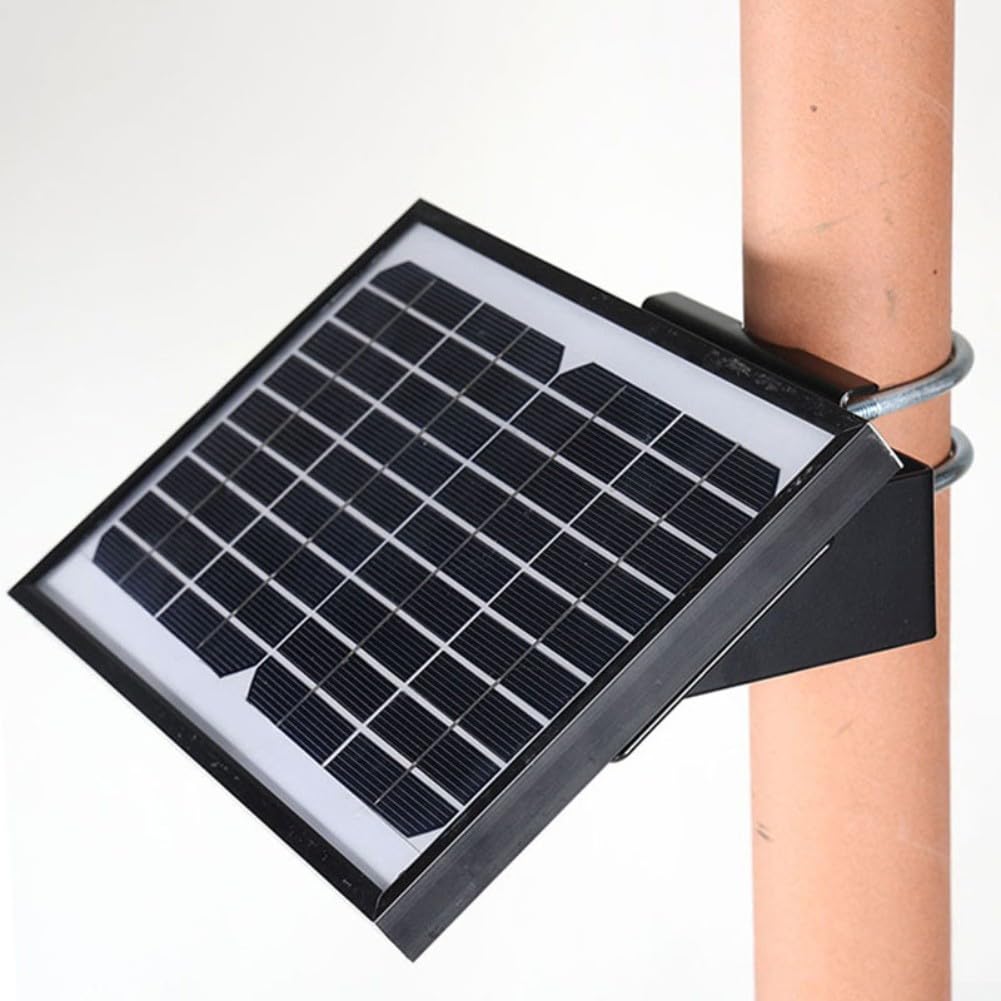 Staffa di montaggio per pannello solare per parete o palo, angolo di 35 gradi, telaio di supporto regolabile in acciaio per pannelli da 3 W-15 W, adatto per pali di diametro da 60 mm a 90 mm