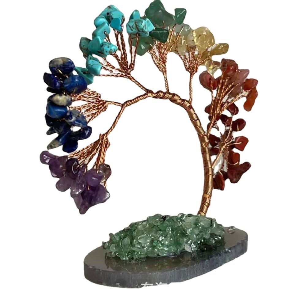 Hhhxkkuo 200G Handcrafted Crystal Money Tree Feng Shui Wealth Luckattractor