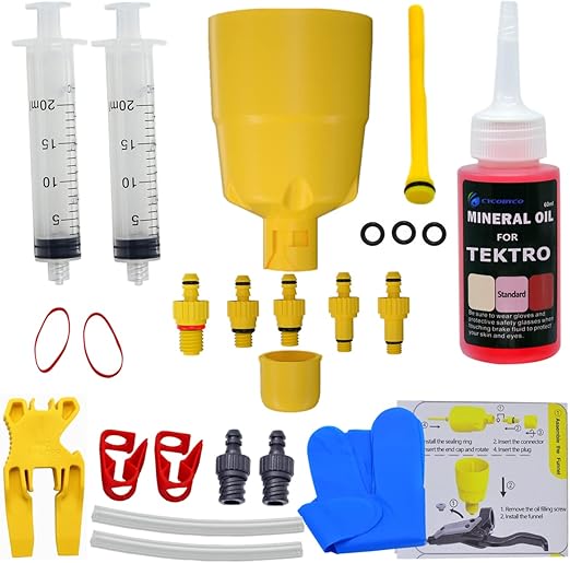 CYCOBYCO Bleed Kit for TEKTROTRP Hydraulic Disc Brakes I Bicycle