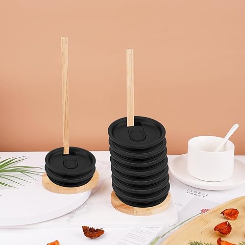Miniatura 5 de 2 organizadores de tapa de vaso, diseño de ahorro de espacio, organizador desmontable de tapa de vaso de madera, soporte de almacenamiento para