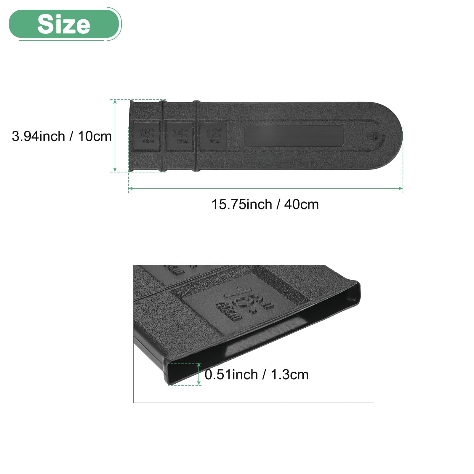 M METERXITY 3-Pack Chainsaw Chain Cover 16 Inch Plastic Chainsaw Scabbard Cover Chainsaw Bar Cover for 12" 14" 16" Garden Chainsaw Protective Cover - Image 2