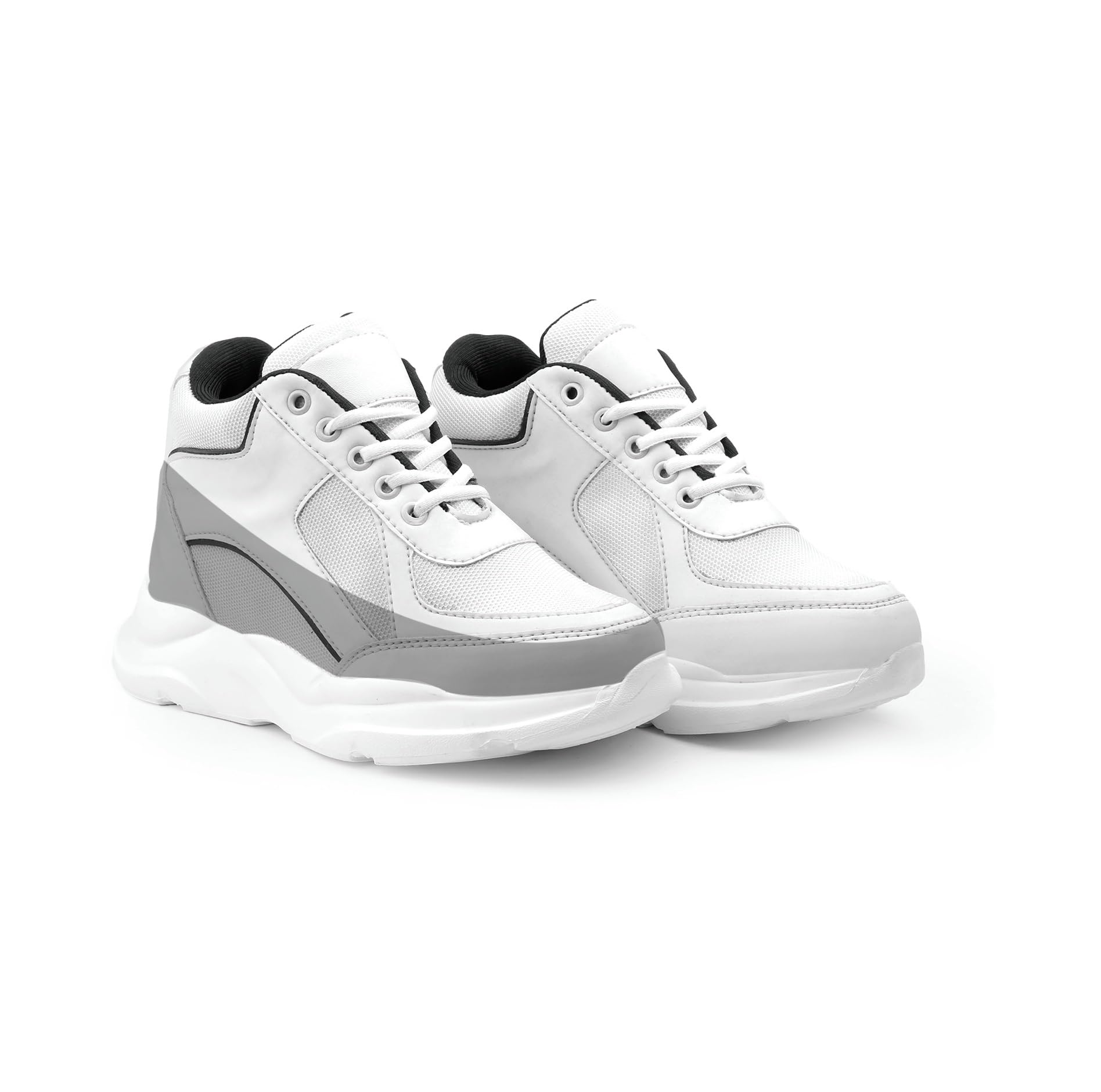 yuvrato baxi Women's 3.5 Inch Hidden Height Increasing Casual Sneakers | Stylish Faux Leather Sports Shoes for Women with Lightweight EVA Sole.-picture-14