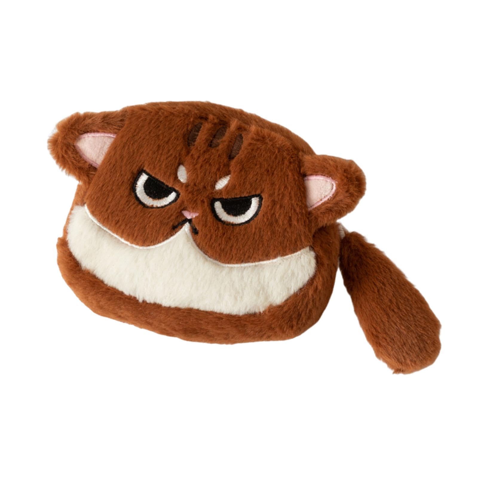 FABLOFT Kawaii Cat Face Coin Purse Multipurpose Cartoon for Kids Boys Girls Children Dark Brown White1 Plush Coin Purse Wallets Wallets| Womens Accessories |Clothing Shoes & Accessories-image-42