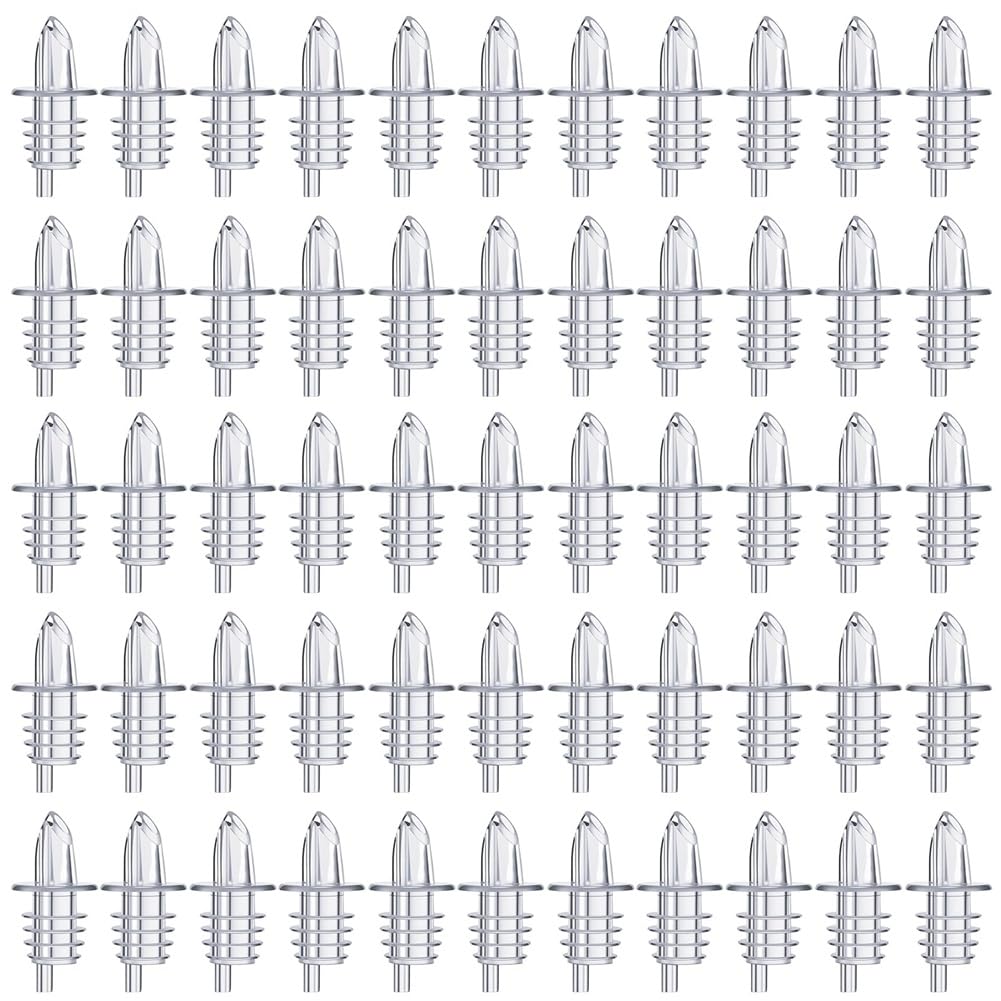 CTRLZS 100 Pack Liquor Bottle Pourers Plastic Spouts Black Bottle Pourers for Bars Clubs Pubs Restaurants