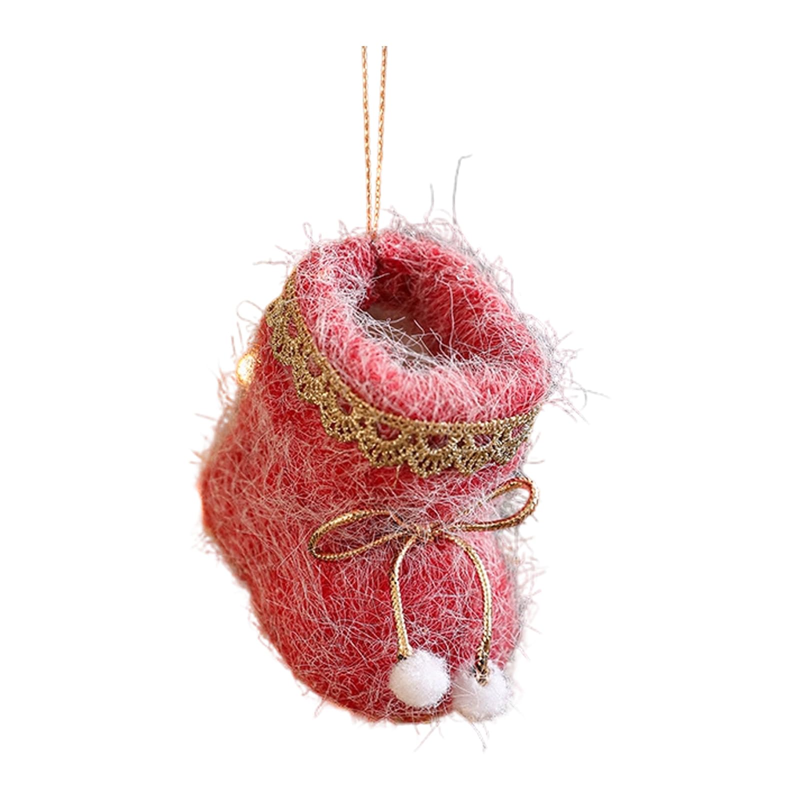 Buxuaaaa D Christmas Tree Hanging Ecorations Plush Boot Glove Ornaments Small Size Multiple Purpose Joyful Accessories Lovely Christmas Tree Boot Ecors