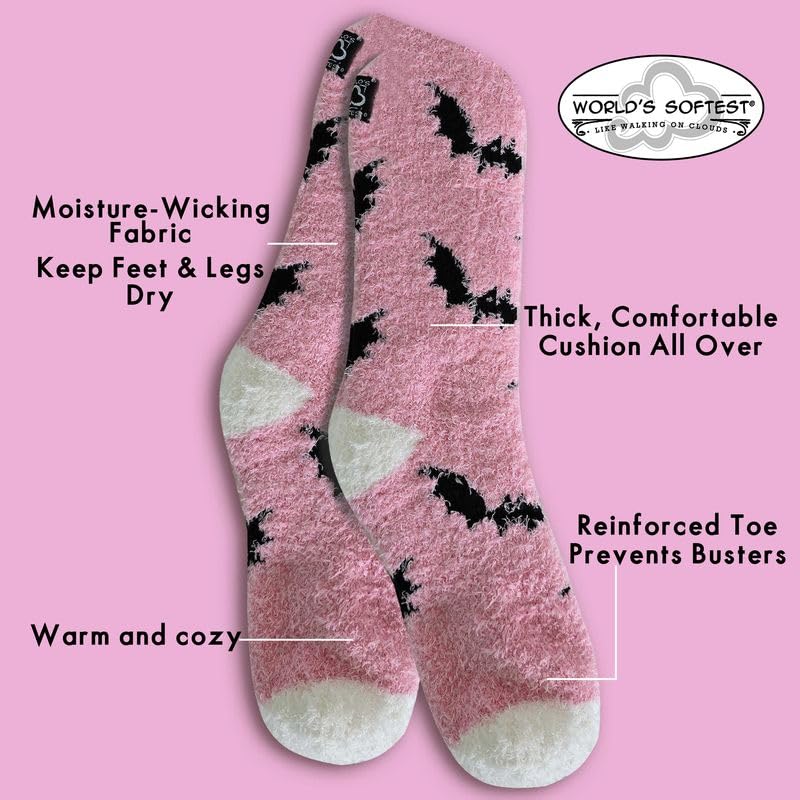 Image of World's Softest Cozy Collection Crew Socks - Smooth Multi Colors Cozy Socks - Knit Top Holiday Spirit Fashion Socks