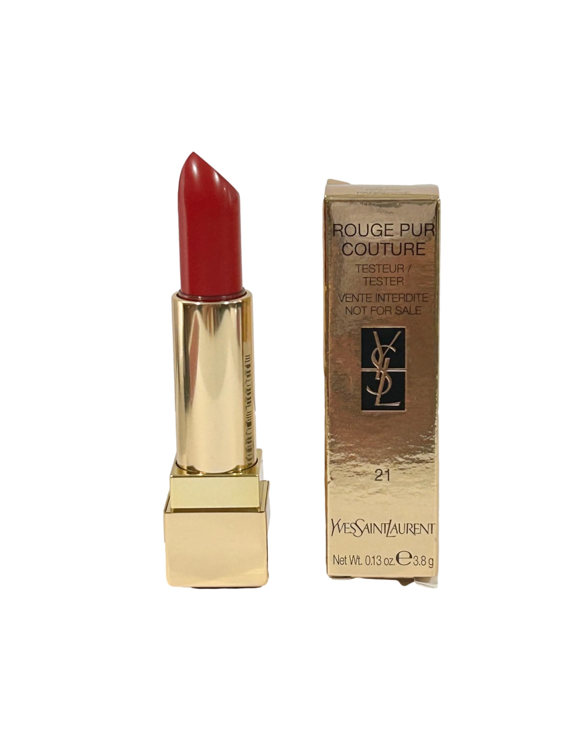 YVES SAINT LAURENTROUGE PUR COUTURE Lipstick 21 ROUGE PARADOXE YSL  Lipstick Women oz g TESTER SAMPLE LARGE