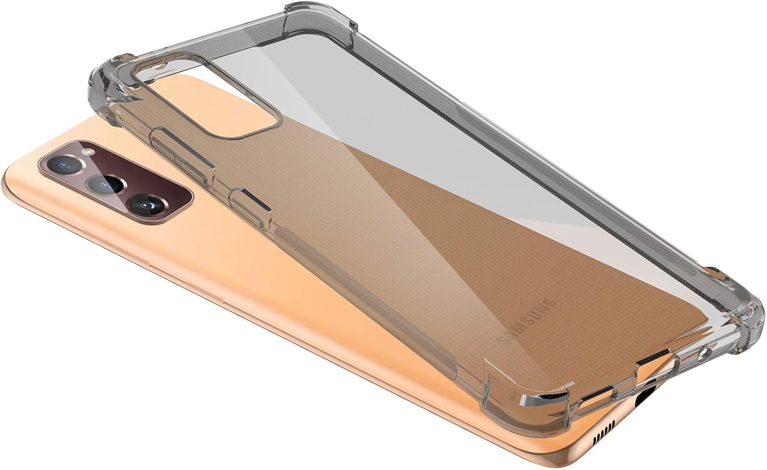 ORNARTO Case for Samsung S20 FE 5G, Crystal Clear Slim Protective Cover with 4 Reinforced Corners Bumper Flexible Transparent TPU for Samsung Galaxy S20 FE 5G(2020) 6.5 "
