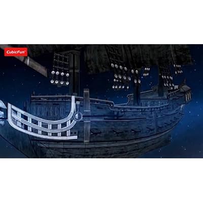 3D Puzzles for Adults Led Pirate Ship Queen Anne's Revenge Large 27'' Model Craft Kits Desk Decor Sailboat Brain Teaser… 61FWVFU5U2L