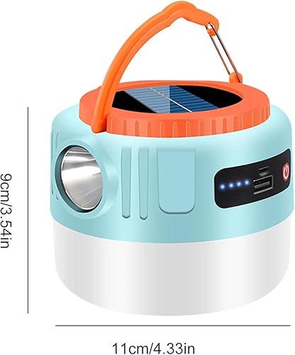 Miniatura 8 de Luz solar para acampada, lámpara de tienda portátil LED emergencias USB recargable camping con control remoto luz portátil