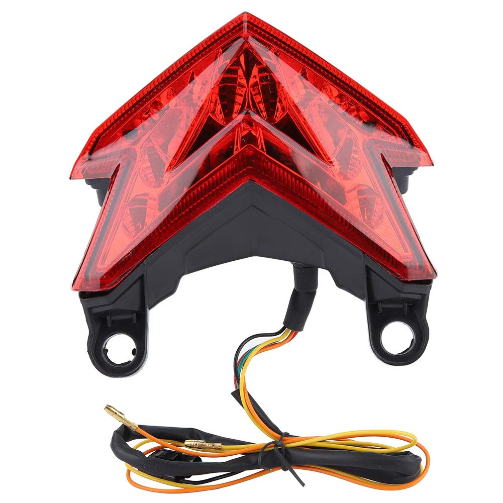Feu Arrière LED Pour Kawasaki Z800 (2013-2014) - Intégré Stop/clignotants - Super Luminosité - Rouge (chaperon Rouge) - 5
