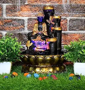 Arjun Water Fountain with LED Lights for Home Decor Decoration Showpiece Gift Gifting Items (Model - 17)