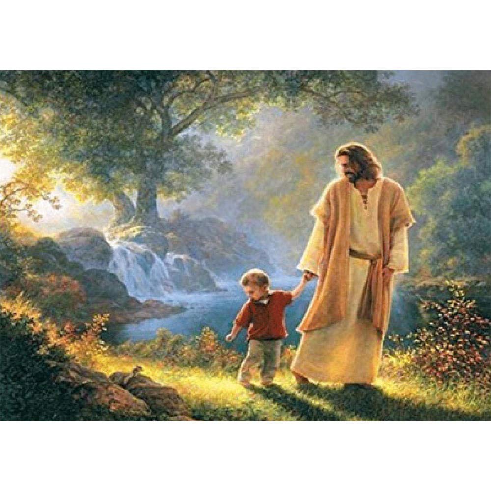Peinture diamant 5D Jésus Enfant : Cadeau d'artisanat idéal à fabriquer