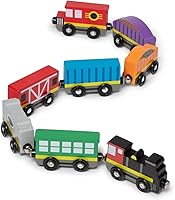 Vista 1 de Melissa & Doug – Tren de madera, vagones de tren