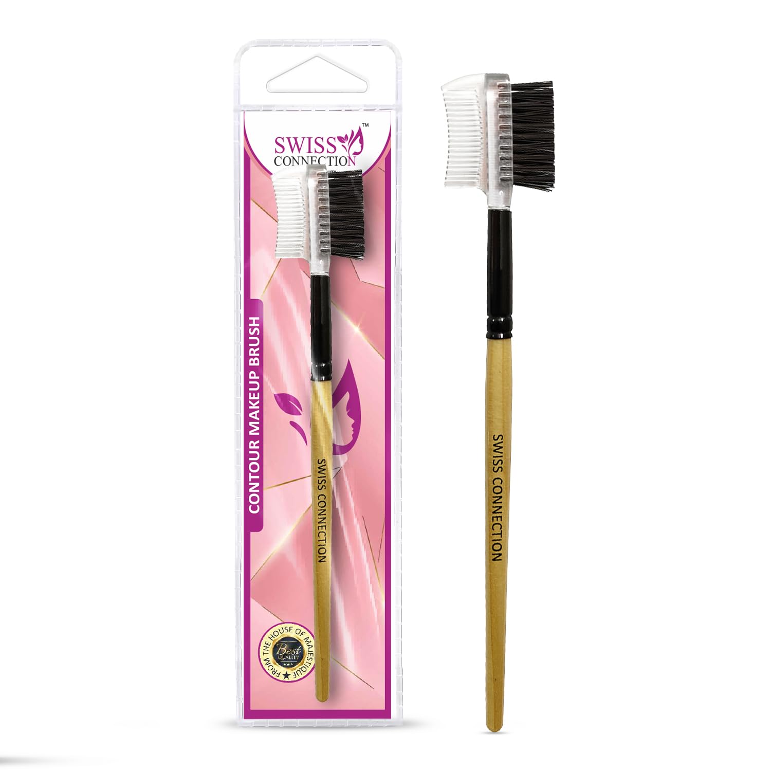 Swiss Connection 2 In 1 Eyelash Comb, Shaper & Eyebrow Brush Double Head, Lash Shaping Makeup Tool For Women, Girls l Brushes For Separating Lashes, Eliminating Mascara, Grooming Brows.-image-13