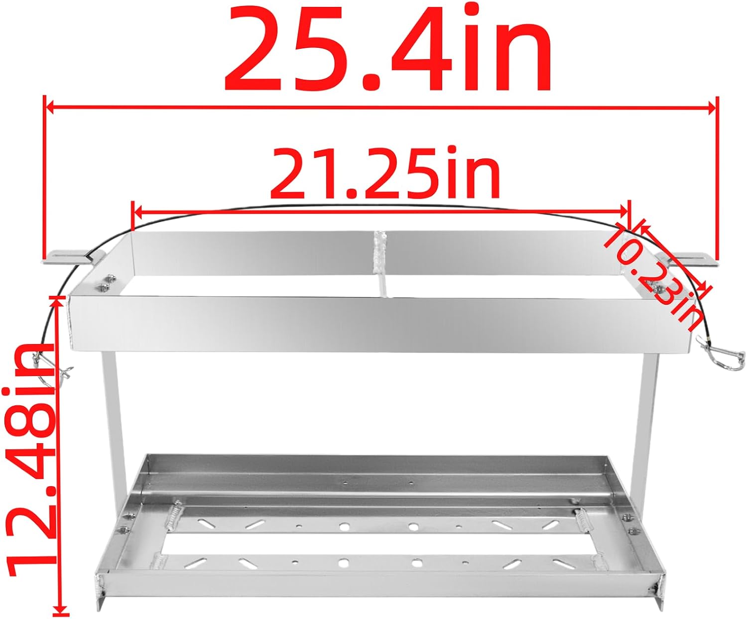 Fuel Jug Container Holder Thickened Fuel Can Holder Trailer Heavy Duty Gas Can Shelf Accommodate 2 5-Gal Gas Cans Compatible with VP Racing Fuel Jug 5.5 Gallon Suitable for Trailers Work Areas