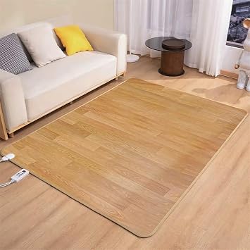 Heated Floor Mats,Graphene Heated Carpet Electric Heated Rug Mat with Adjustable Temperature And Timer, Heated Floor Carpet, Heated Floor Mats,Infrared Radiant Floor Heater,for Yoga Office,B,50x60cm