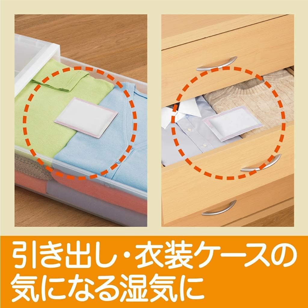 (Bulk Purchase) Dry pet dehumidifying Agent Sheet Type for Drawers and Clothes Cases (for Clothing and Leather Products) Value 12 Sheets 25g x 12 x 4 Pieces