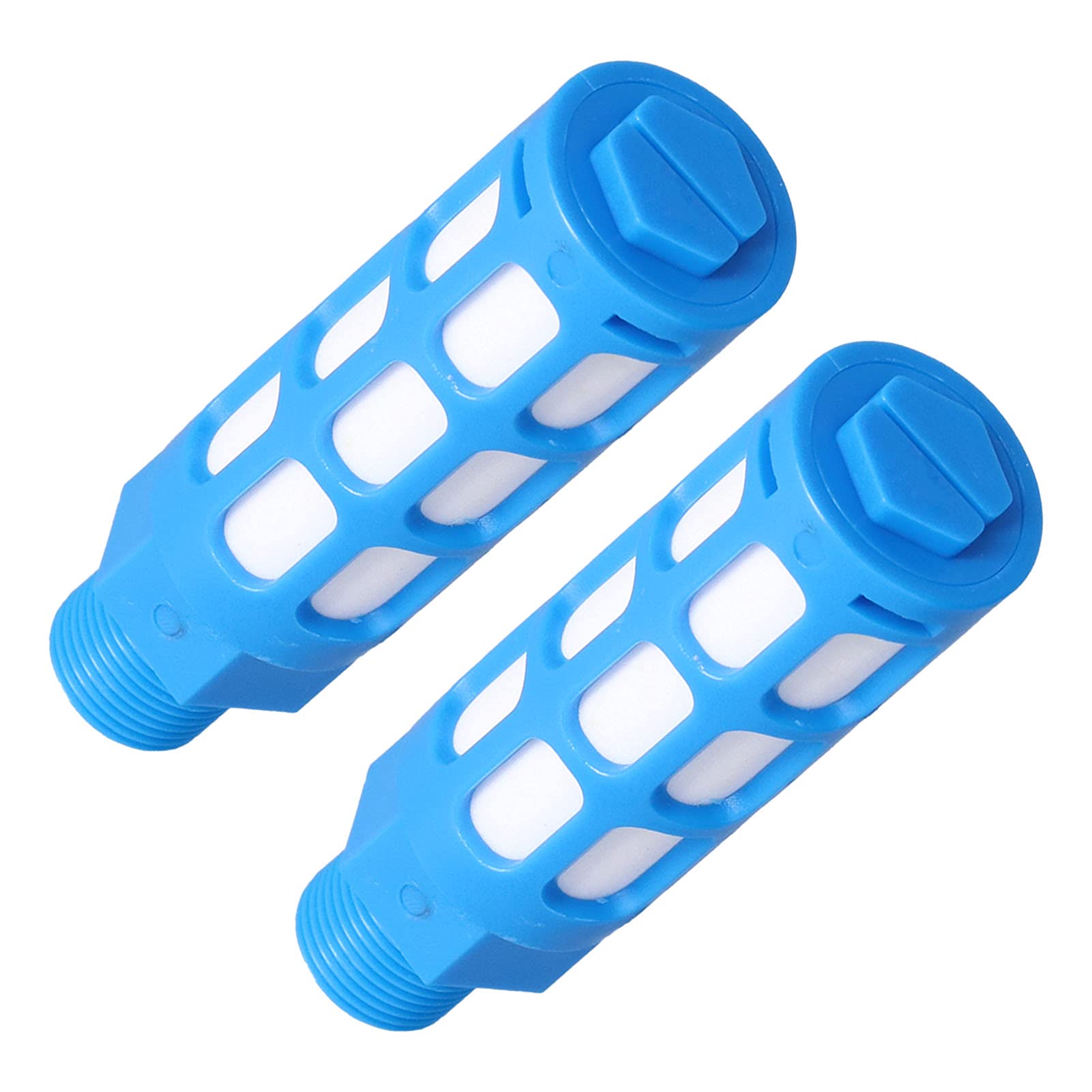 Kunststoff-Pneumatik-Schalldämpfer für Luftkompressor, blau (25pcsPSU-04 silencer)