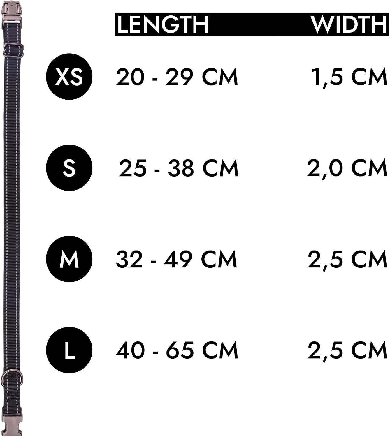 FAVPET Reflective Dog Collar Nylon, Adjustable Dog Collar with Metal Buckle, Dog Collar Large Dogs Reflective - Image 5
