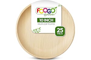 10-Inch Disposable Palm Leaf Plates: Eco-Friendly, Biodegradable Alternatives to Bamboo Plates