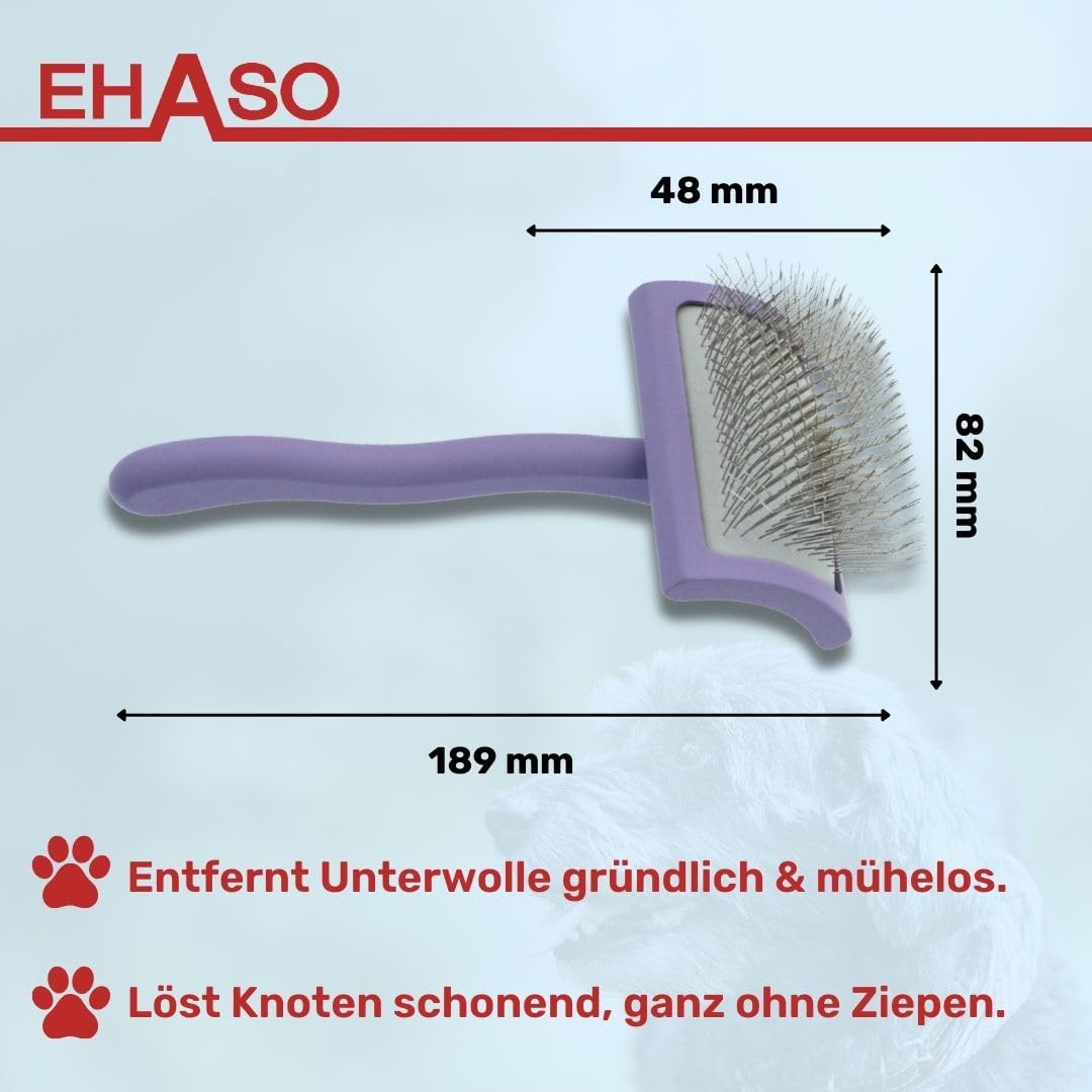 EHASO Multibrush 2.0 Hundebürste lavendel mit extra langen Pins