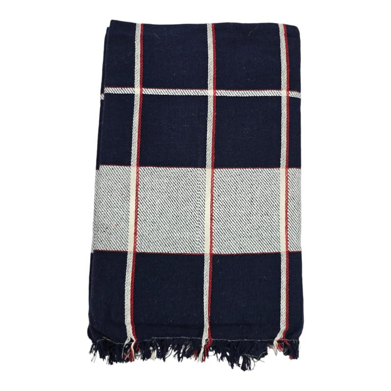 AMBIKA STORES & READYMADES Single Size Pure Cotton Blanket for Daily Use | Soft Light-Weight Bed Blanket | Solapur Chaddar/Blanket for All Weather (60 X 90 Inch, Checkered Multicolor) - Pack of 1-image-44
