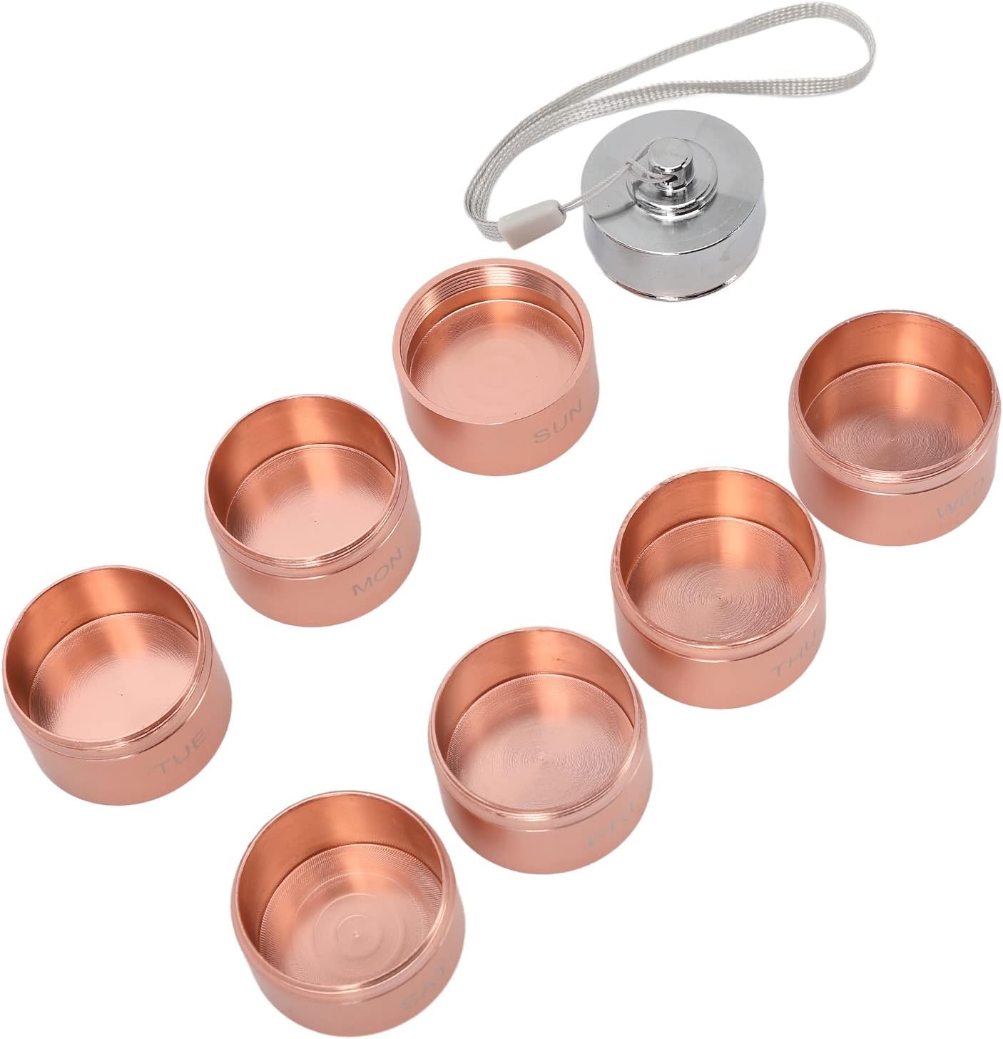 Metal Travel Pill Organizer,Portable Waterproof We Divider Pill Dispenser Vitamin