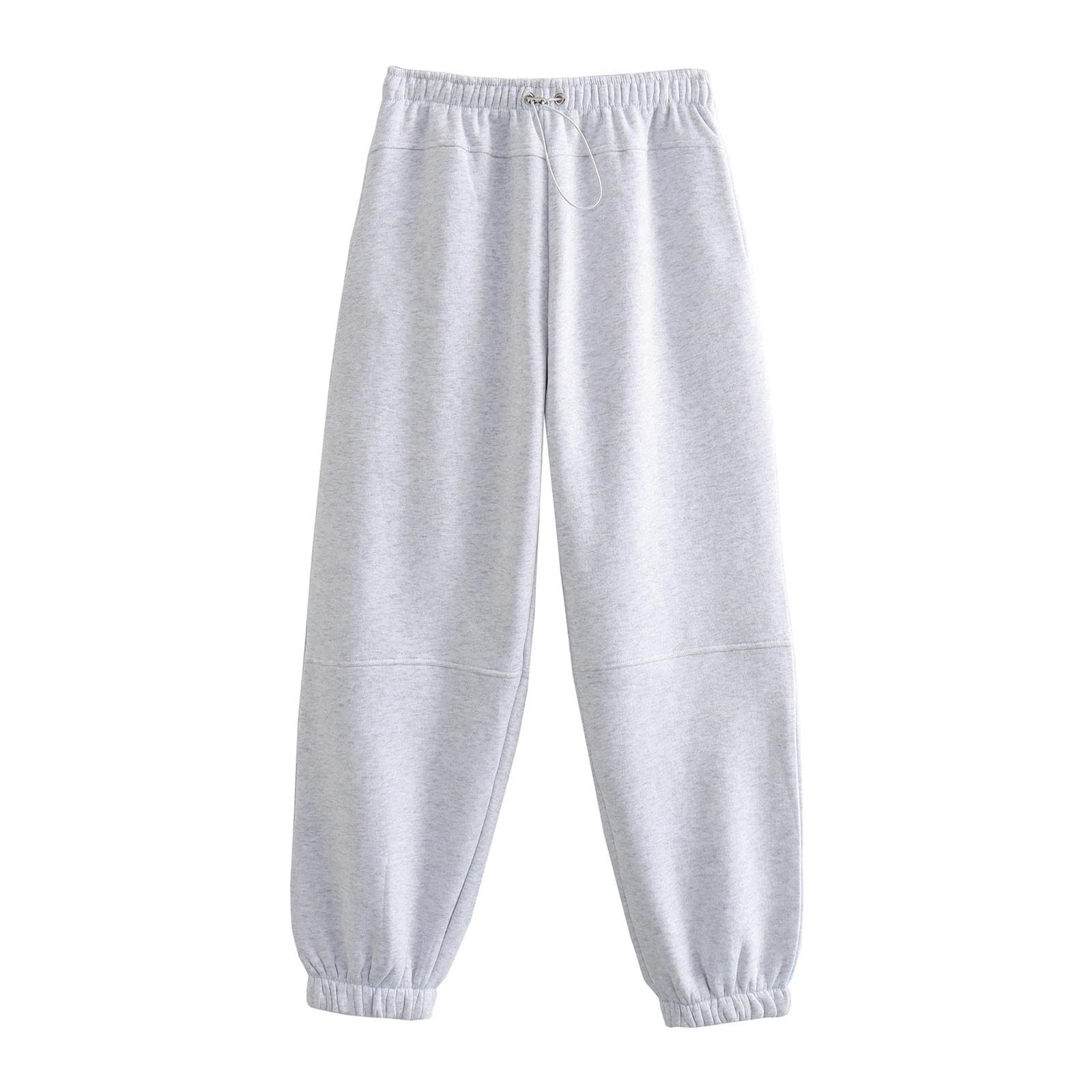 Pantalon de survêtement en velours avec taille et pieds élastiques confort