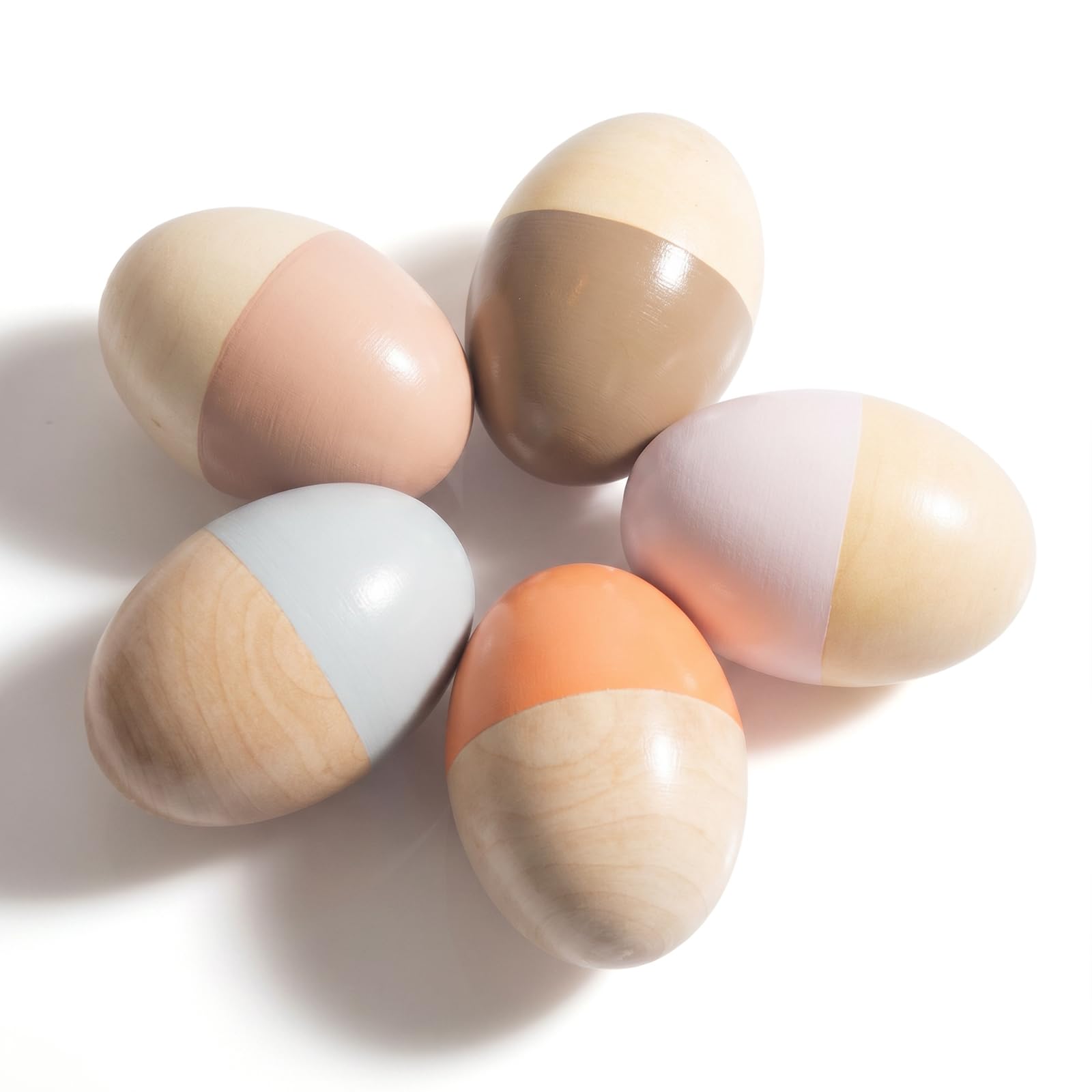 Amazon.com: WoodenEdu Wooden Baby Egg Shaker Hand Musical Maraca