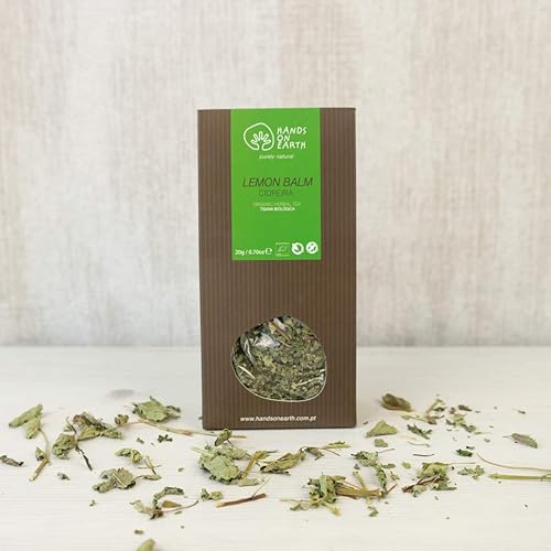 Hands on Earth Té orgánico de bálsamo de limón 2 x 0.71 oz (0.70 onzas), hojas sueltas, sirve 48 tazas (paquete de 2)