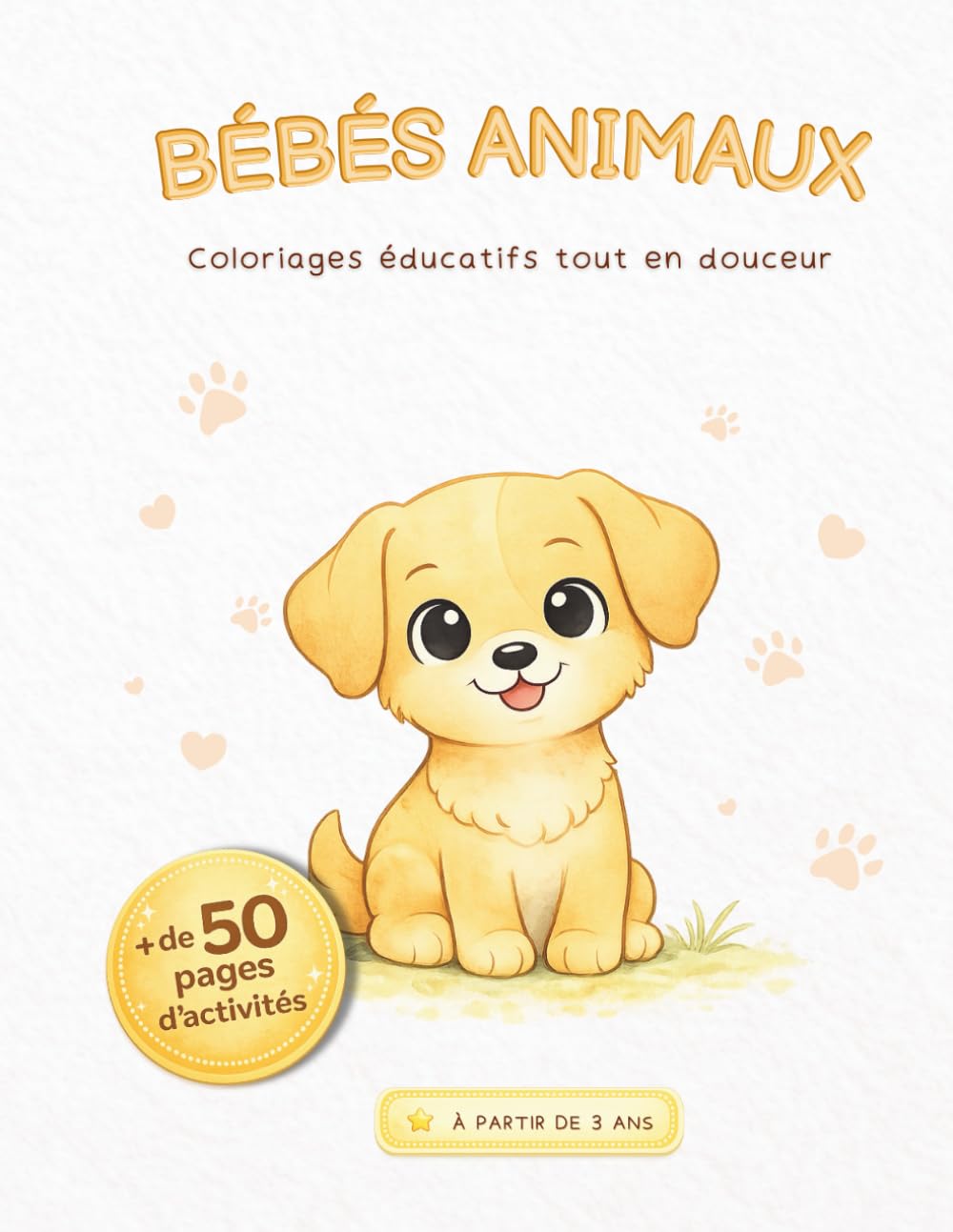 BÉBÉ ANIMAUX - Coloriage éducatif: Apprendre en s'amusant dès 3 ans