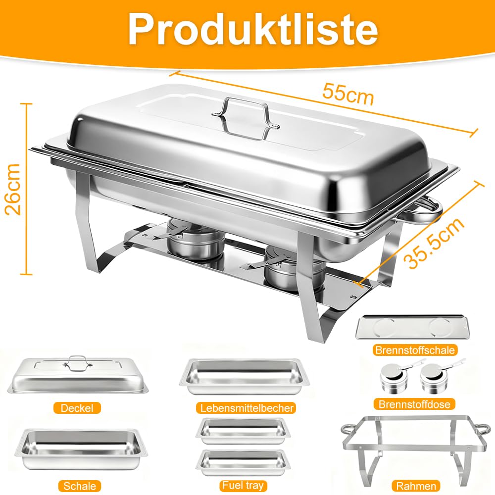 Homewell Set di 4 credenze riscaldate, coperchio pieghevole, riscaldatore per piatti in acciaio inox, per credenza/bagno marittimo professionale/mantenimento al caldo/ristoratore/hotel/ristorante