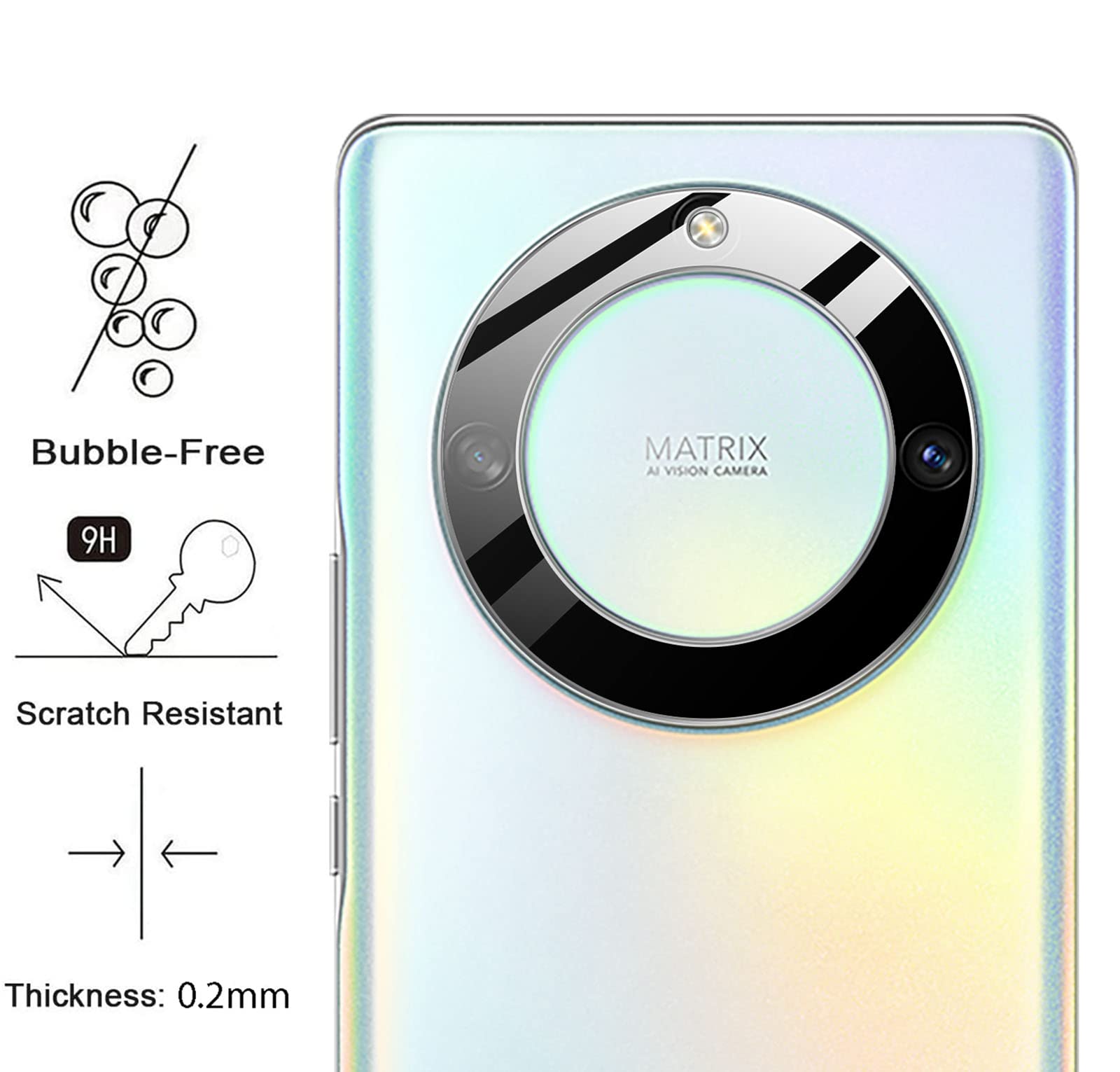 Kit 4 Vetri Temperati Per Fotocamera Honor Magic V5 – Ultra Sottili, 9H, Antiriflesso E Anti-Impronte
