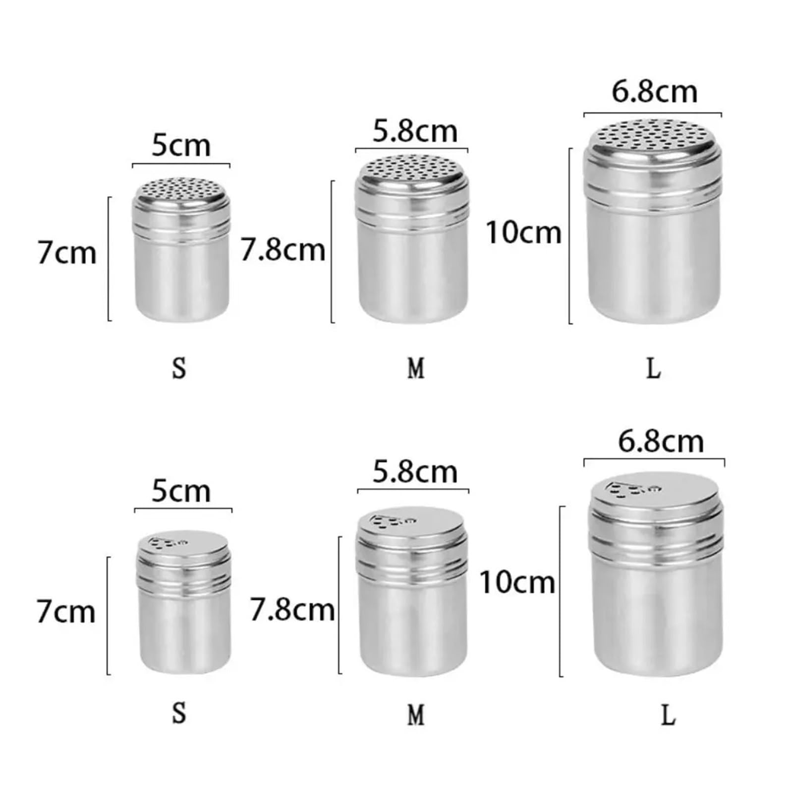 Botella de tarro condimento acero inoxidable multiusos 3 piezas Para Casa | Tapa giratoria for especias, pimentero, tarro de especias, utensilios de cocina(M-Multi-purpose)