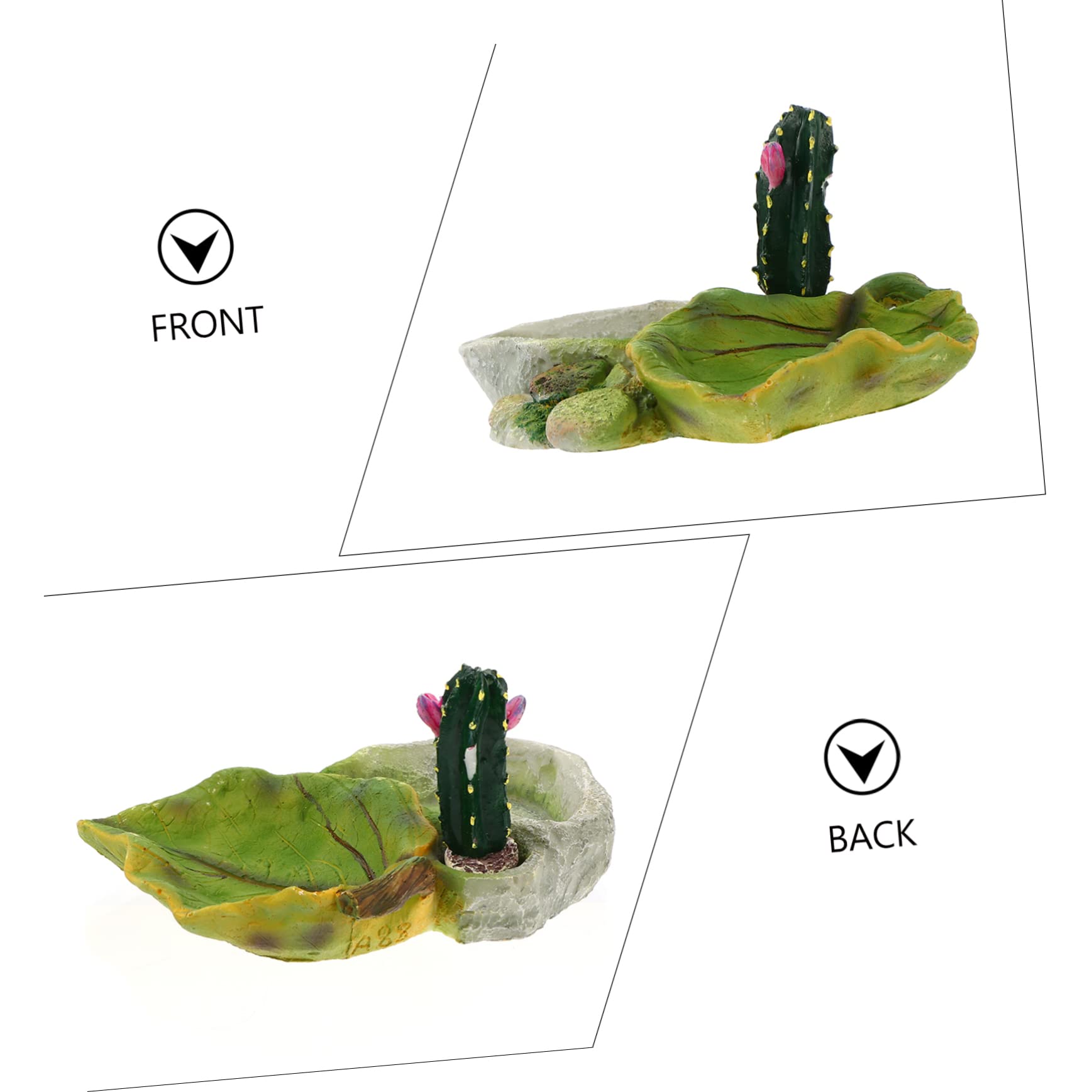 Cuenco de agua para reptiles Cuenco for alimentación de reptiles, 2 piezas, bandeja de alimentación de reptiles, cuenco de grillos, comedero for serpientes, plato de comida for tortugas, tronco de árb