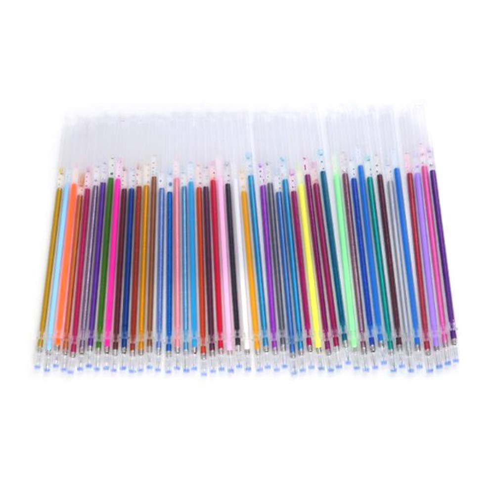 HEART SPEAKER 12/24/36/48/100Pcs Multicolor 1mm Writing Painting Gel Ink Pen Refills for School Office Stationery Random Color 24pcs