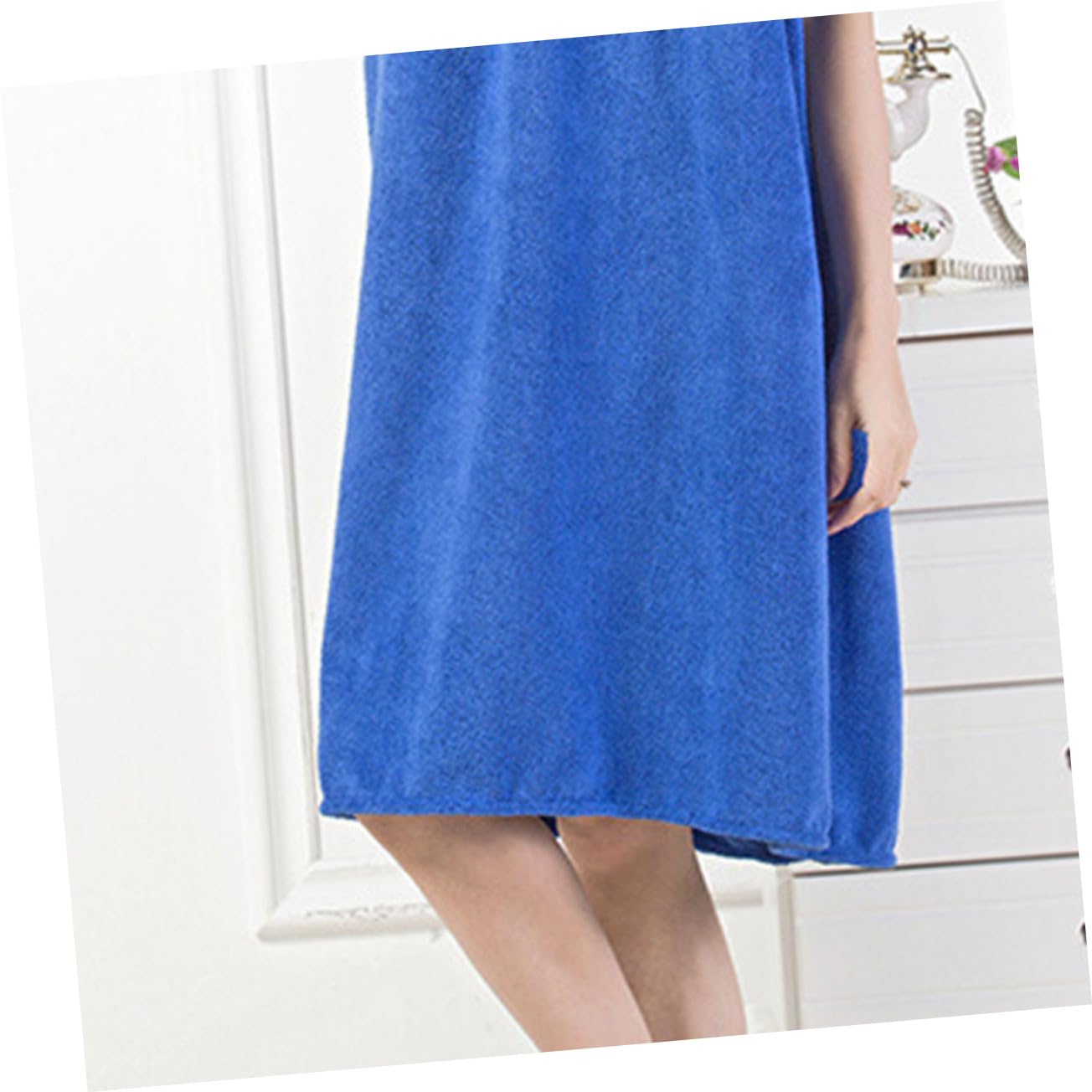 BESTYASH Bath Towel Hair Drying Cap Set Absorbent Comfortable Easy to Wear No-tie 70x140cm