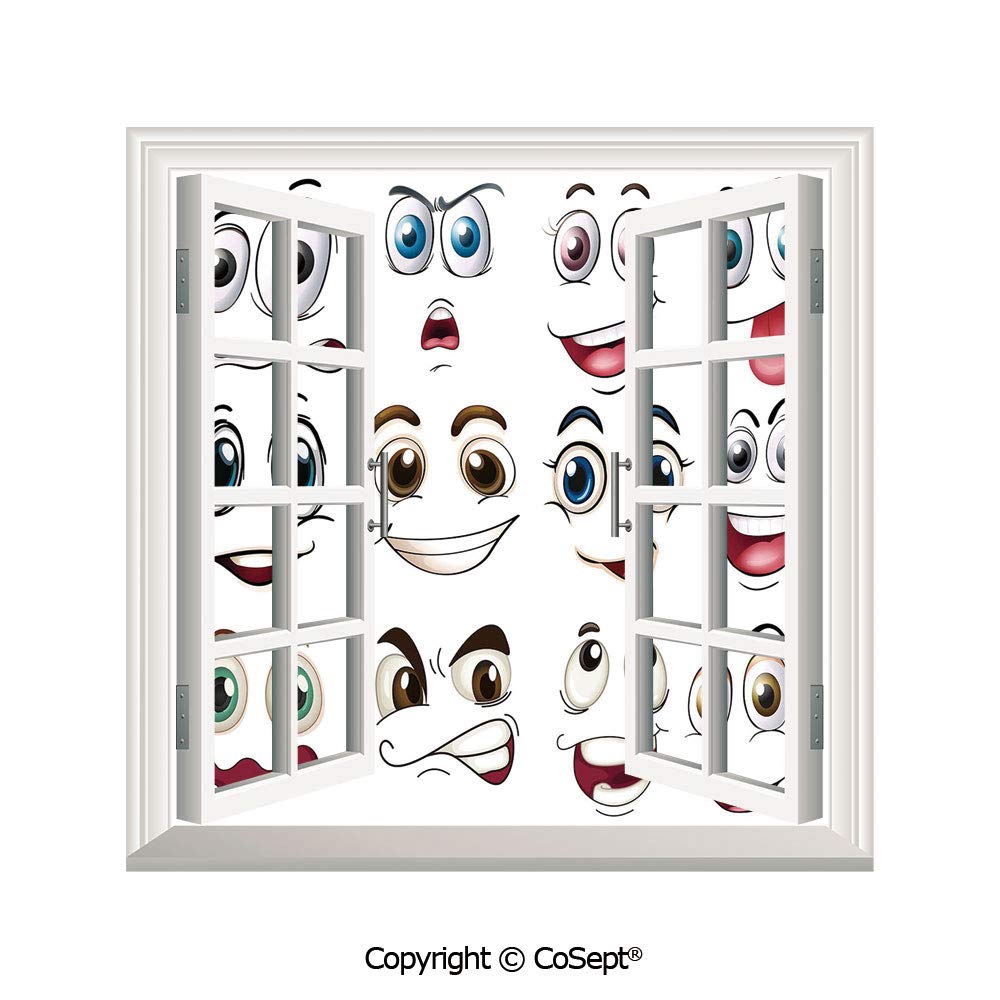 Buy SCOXIXI Artificial Window Wall Applique Landscape Wall Decoration