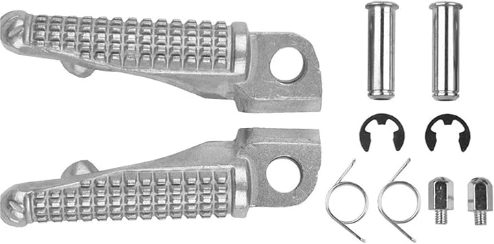 Motorcycle Front Footrests Foot Pegs For NINJA ZX6R ZX636 ZX9R ZX10R ZX12R 250R EX250 ER6N ER6F ER6 650R EX650 GTR1400 FIXCORWhite